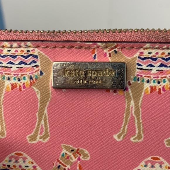 Kate Spade Camel Party Bitsy Wallet Coin Purse liberty street pink - Picture 9 of 9